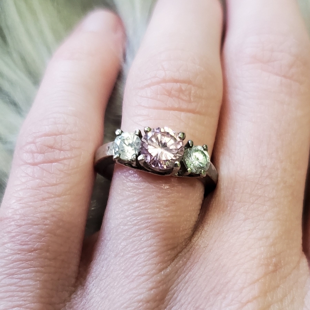 Ring faux diamond ring